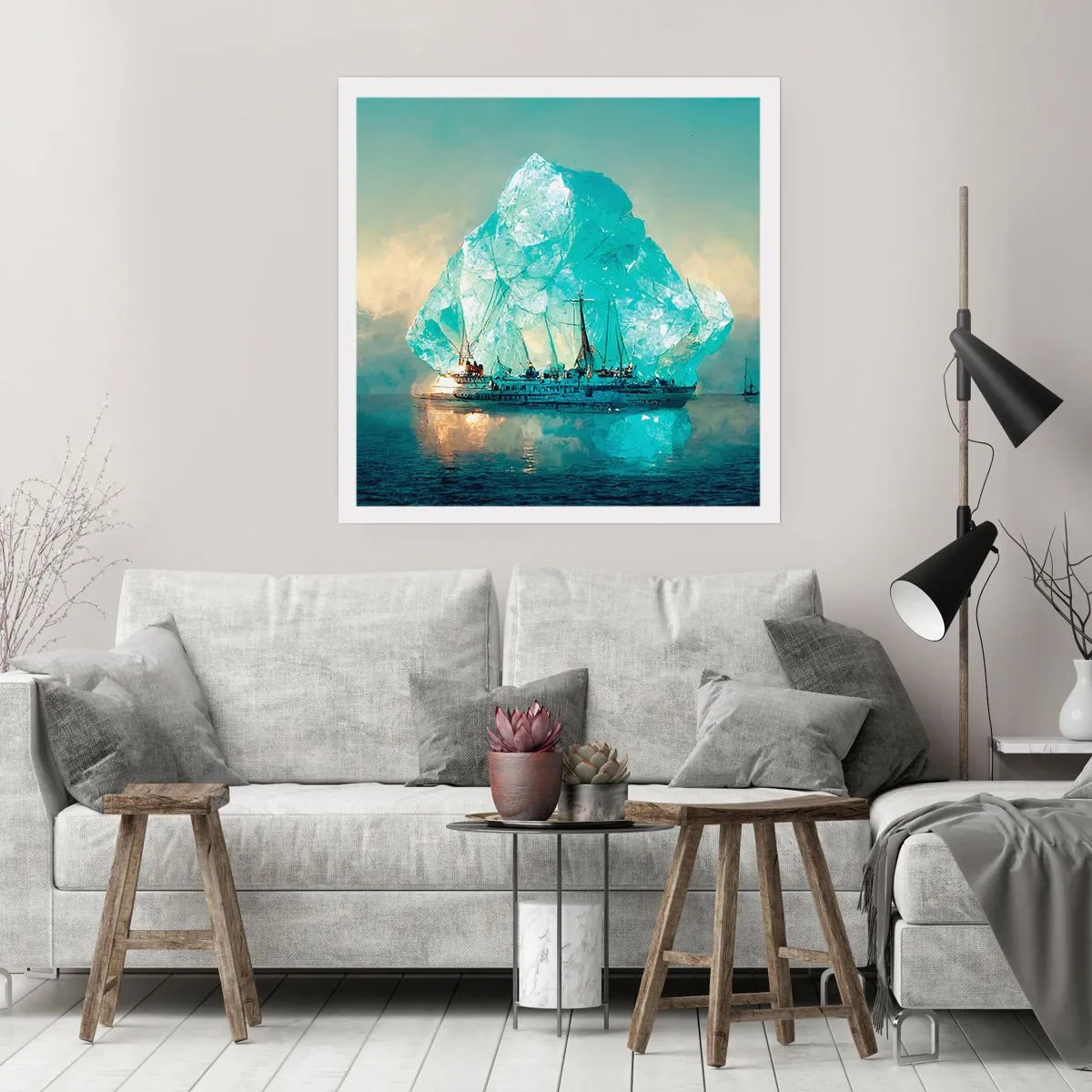 Affiche - Poster - Diamant arctique - 40x40 cm