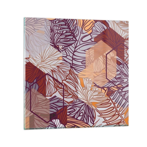 Impression sur verre - Image sur verre - Relation impossible entre la géométrie et la nature - 30x30 cm