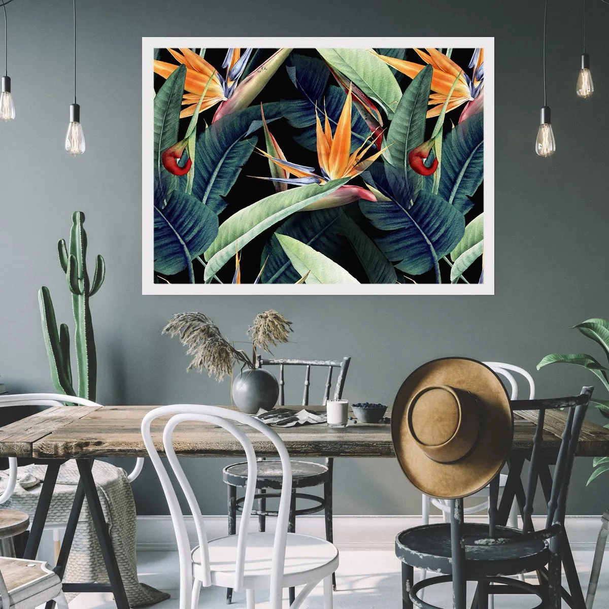 Affiche - Poster - Fleurs flamboyantes des tropiques - 91x61 cm