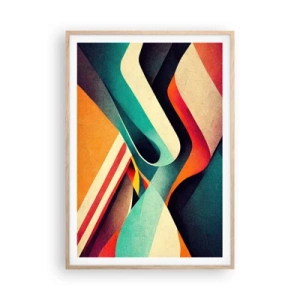 Affiche dans un chêne clair - Poster - Composition intense - 70x100 cm