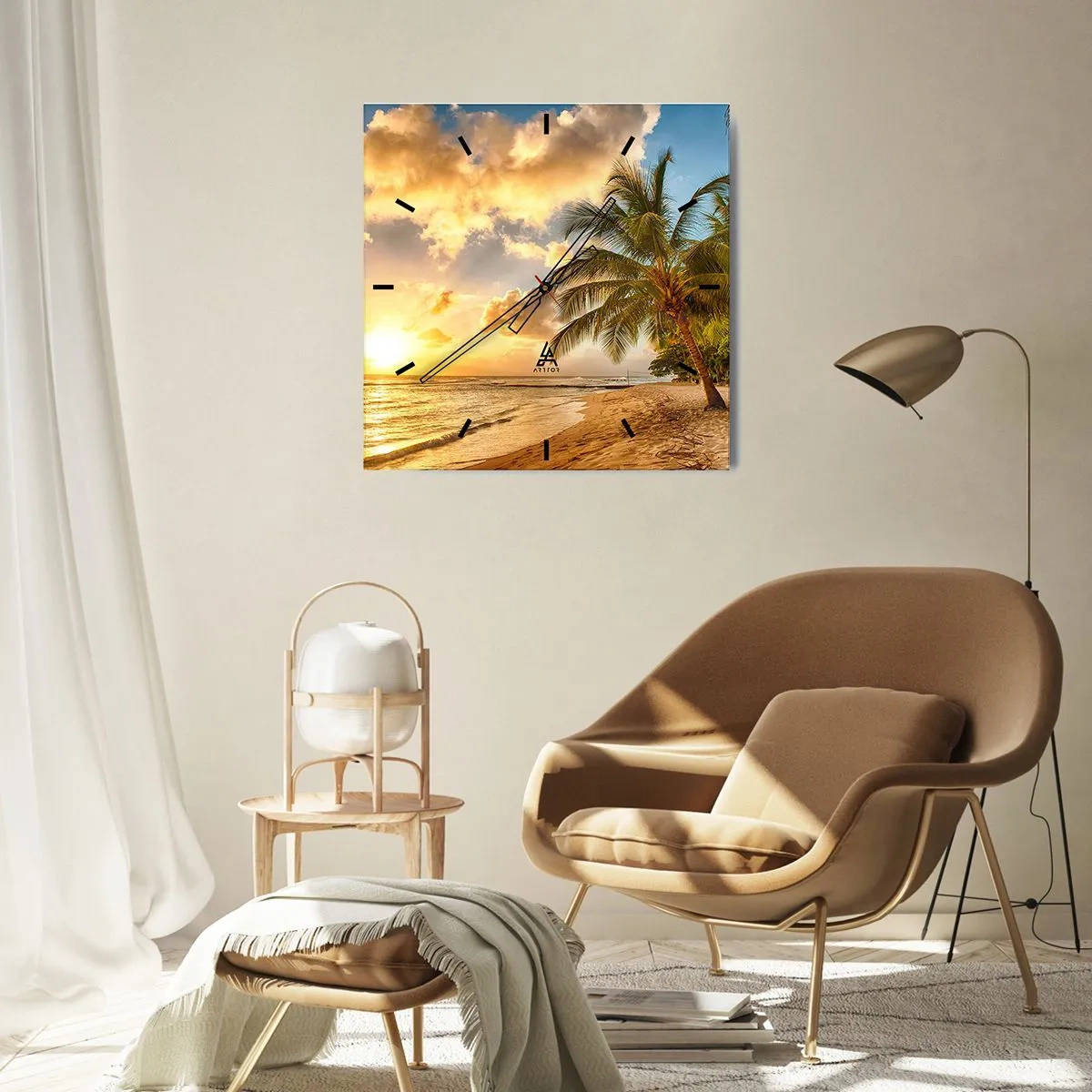 Horloge murale - Pendule murale - Été éternel, toujours des vacances - 40x40 cm