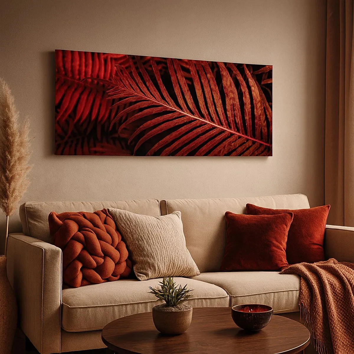 Impression sur toile - Image sur toile - Chaleur de la vie - 100x40 cm