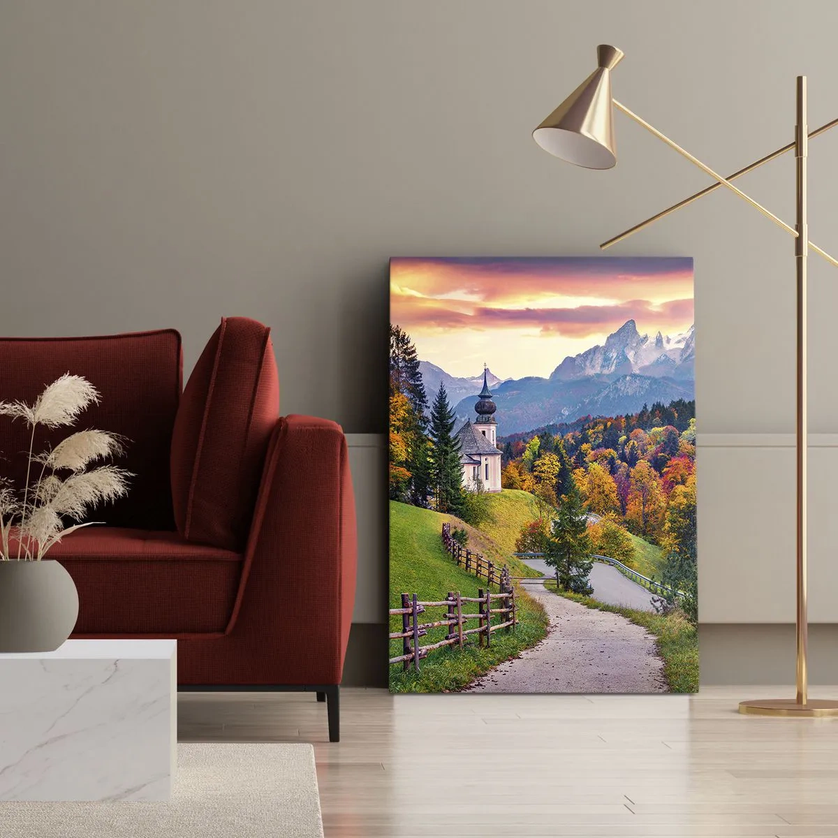Impression sur toile - Image sur toile - Paysage comme peind - 55x100 cm
