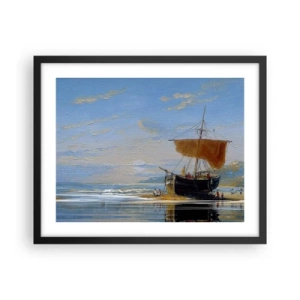 Affiche dans un cadre noir - Poster - Eau, terre, air - 50x40 cm