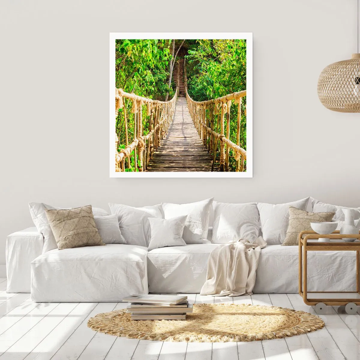 Affiche - Poster - Suspendu dans la nature - 40x40 cm