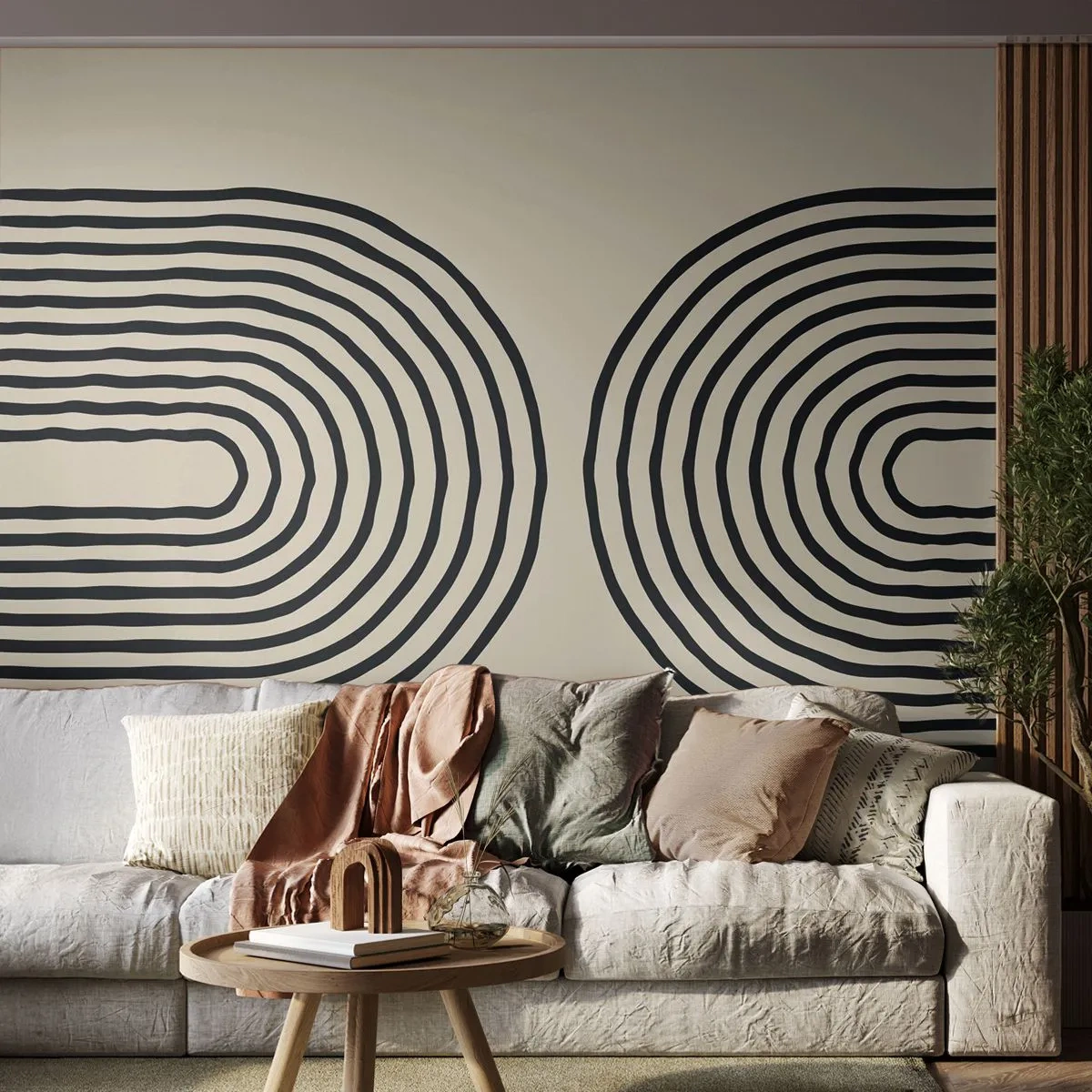 Papier Peint Autocollant Deluxe Sticker - Dans un instant... - Abstraction, Graphique, Morceau - 250x175 cm