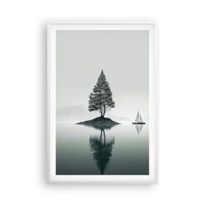 Affiche dans un cadre blanc - Poster - Un rêve somnolent - 61x91 cm