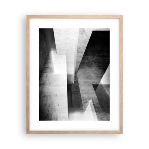 Affiche dans un chêne clair - Poster - Structure de l'espace - 40x50 cm