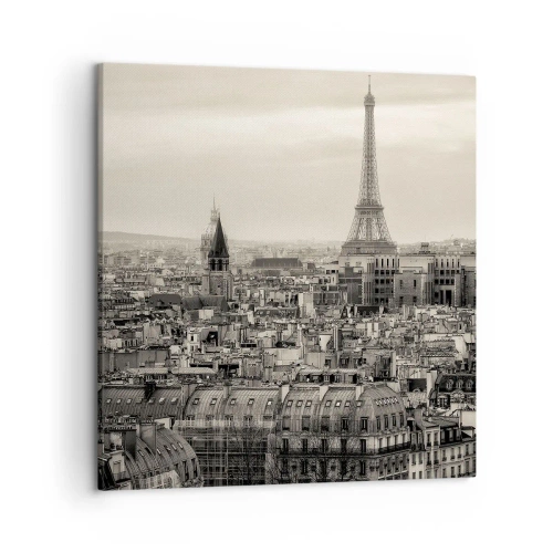 Impression sur toile - Image sur toile - Sur les toits de Paris - 50x50 cm