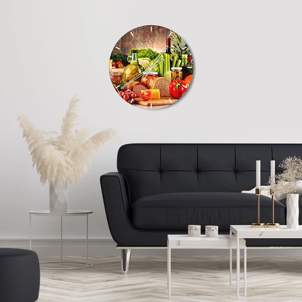 Horloge murale - Pendule murale - Fumé, cuit au four et mariné - 40x40 cm