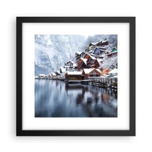 Affiche dans un cadre noir - Poster - En décoration hivernale - 30x30 cm
