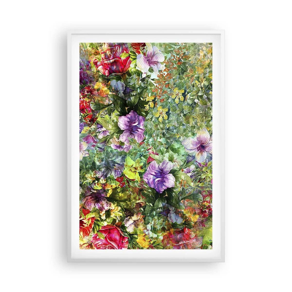 Affiche dans un cadre blanc - Poster - En fleurs pour la perdition - 61x91 cm