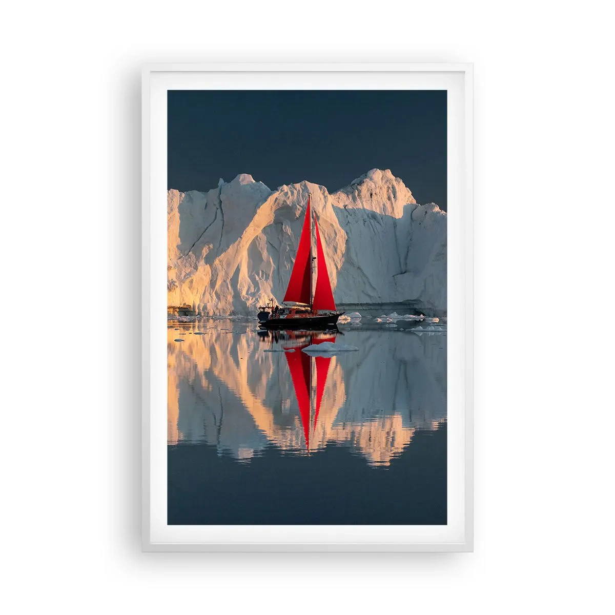 Affiche dans un cadre blanc - Poster - Aux limites du monde - 61x91 cm