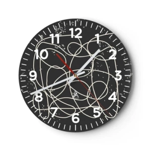 Horloge murale - Pendule murale - Errance des pensées - 40x40 cm