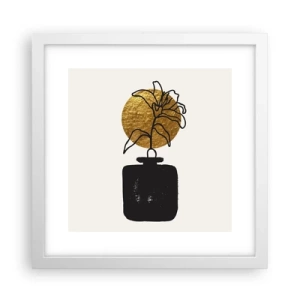 Affiche dans un cadre blanc - Poster - La beauté vaut son pesant d'or - 30x30 cm