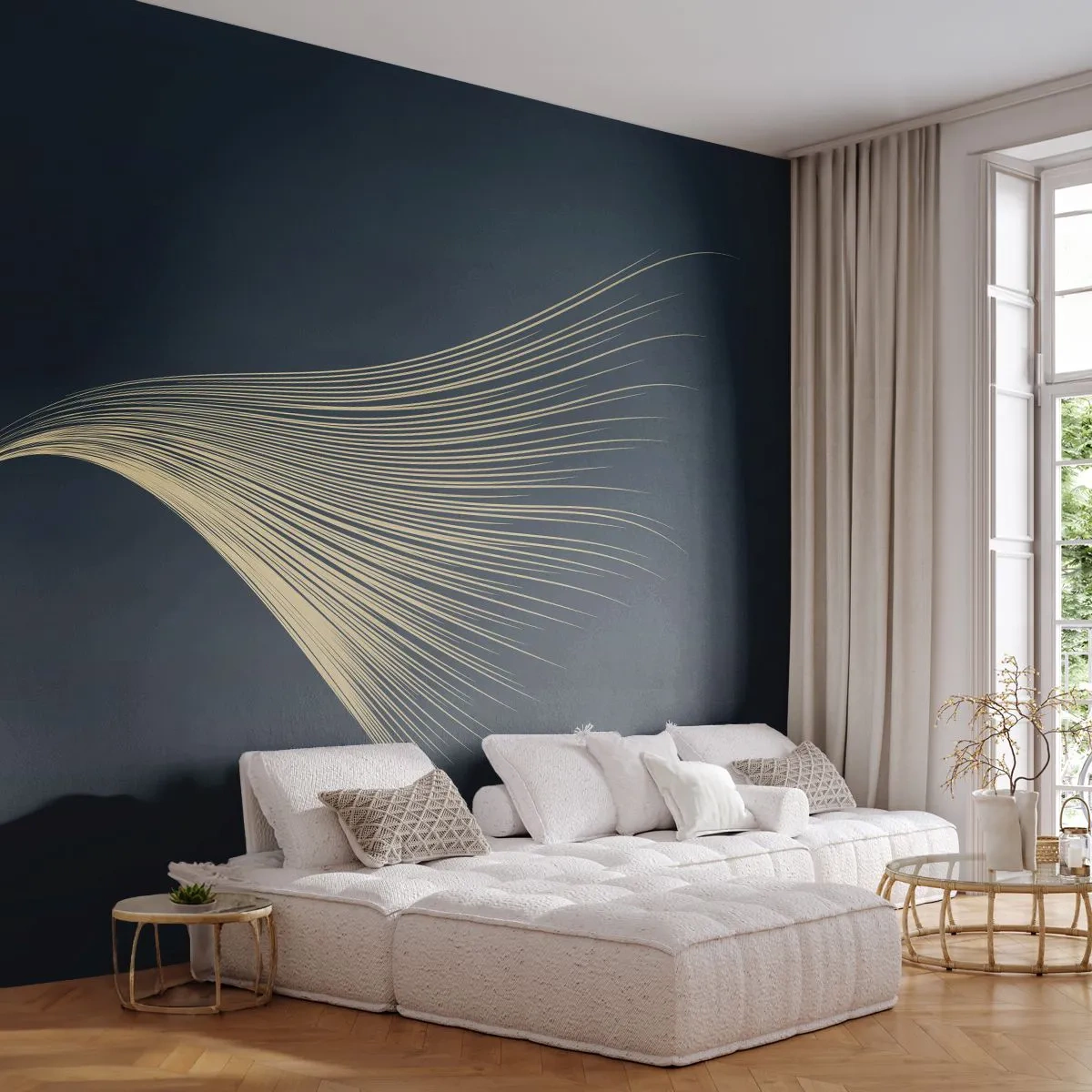 Papier Peint Autocollant Deluxe Sticker - Comme les cheveux d'un ange - Abstraction, Morceau, Graphique - 250x175 cm