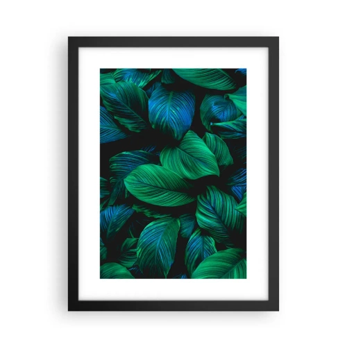 Affiche dans un cadre noir - Poster - Dans la foule verte - 30x40 cm
