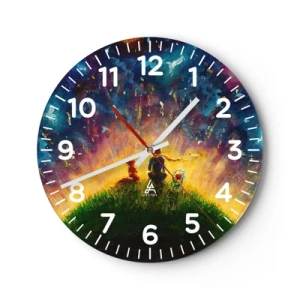 Horloge murale - Pendule murale - Amour et amitié - le monde entier - 40x40 cm