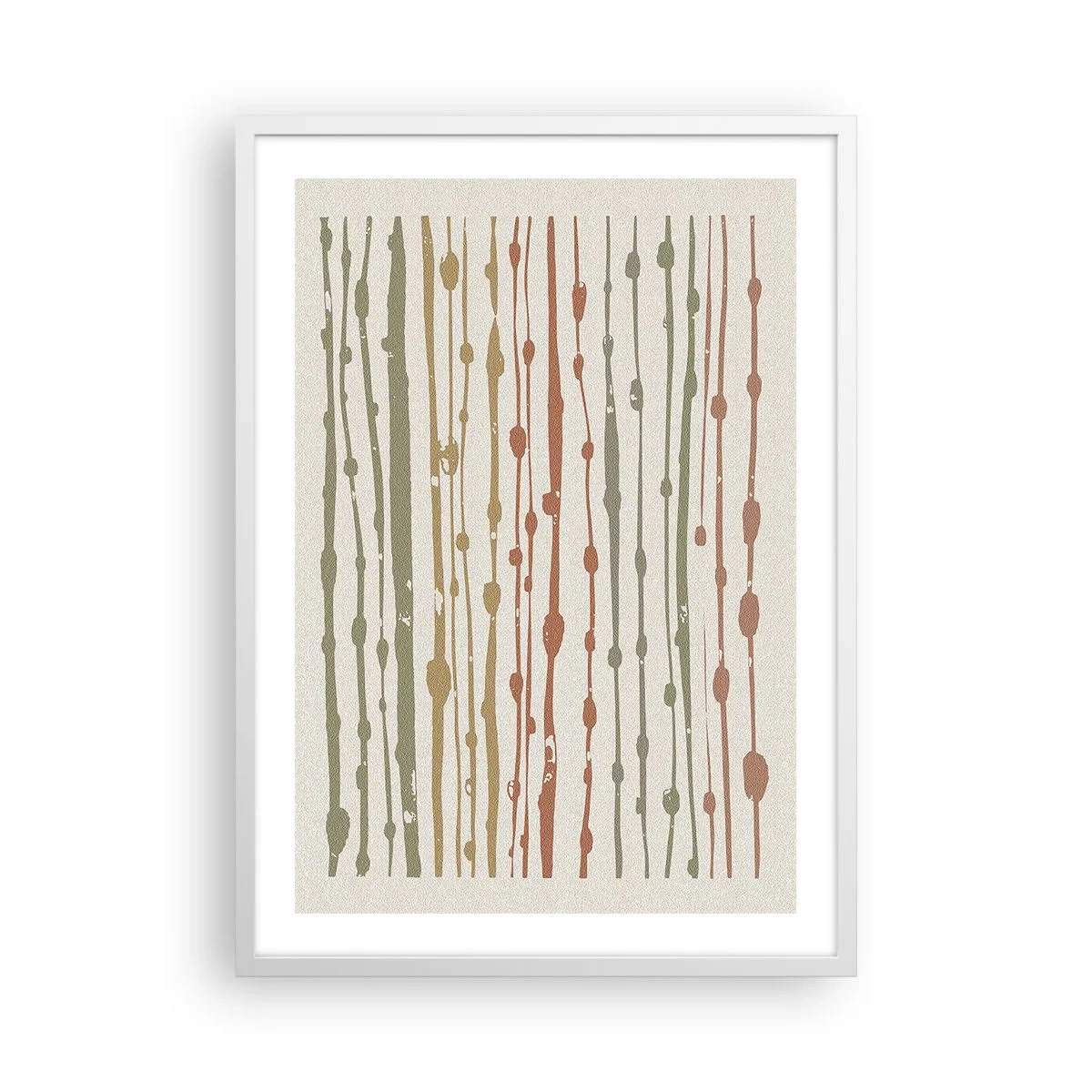 Affiche dans un cadre blanc - Poster - Notation musicale des couleurs - 50x70 cm