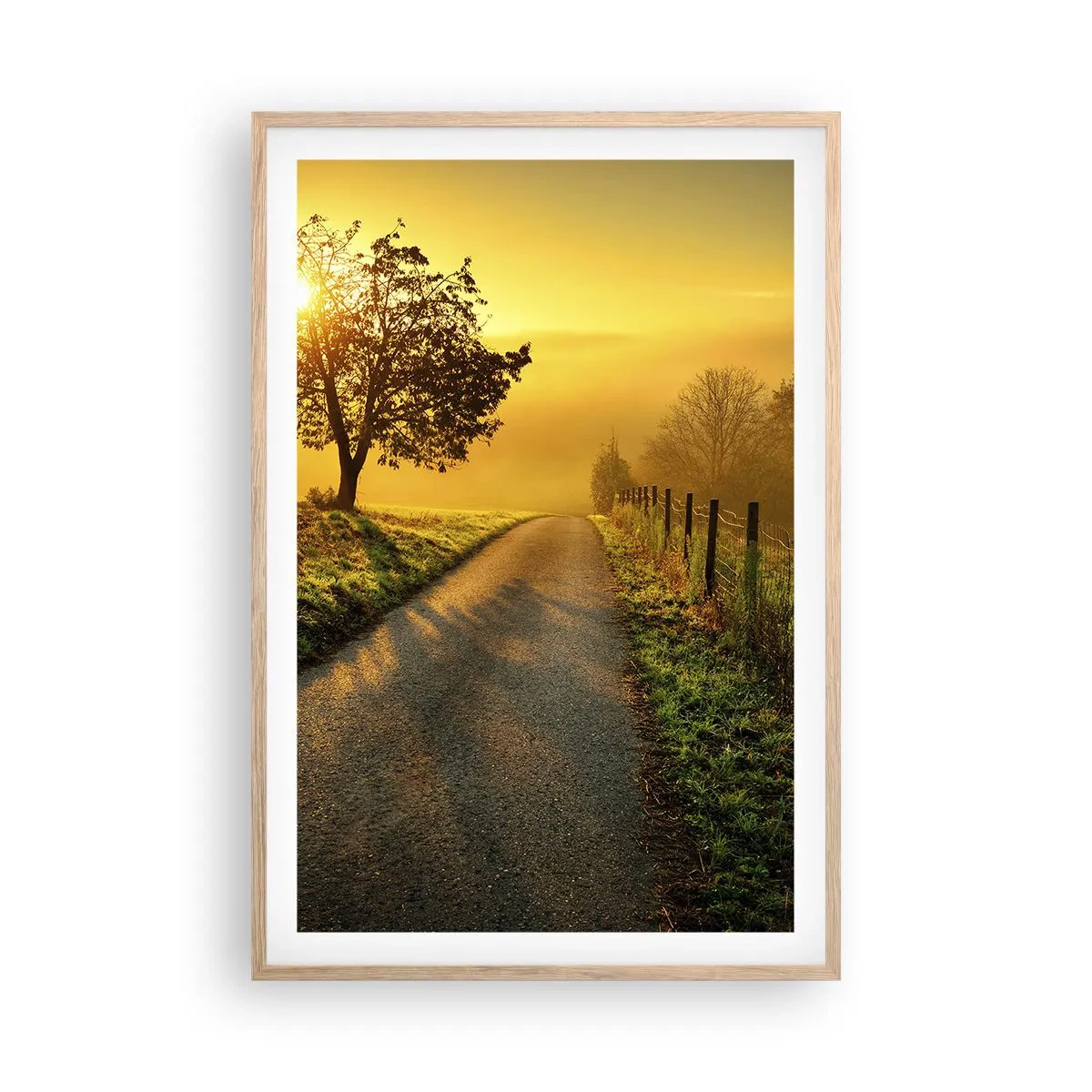 Affiche dans un chêne clair - Poster - Après-midi de miel - 61x91 cm