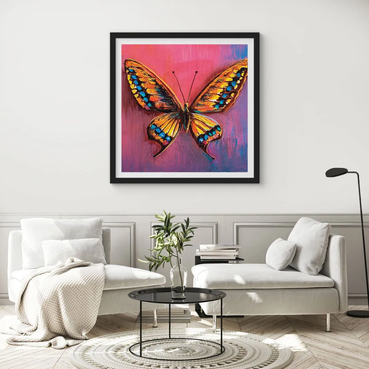 Affiche dans un cadre noir - Poster - Un joyau de la nature - 30x30 cm