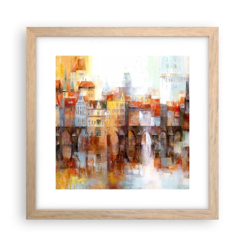 Affiche dans un chêne clair - Poster - C'est aussi beau sous le pont - 30x30 cm