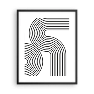 Affiche dans un cadre noir - Poster - En plein virage - 40x50 cm