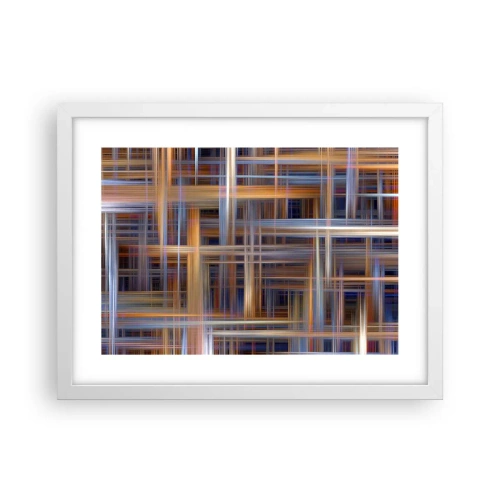 Affiche dans un cadre blanc - Poster - Tissé de lumière - 40x30 cm