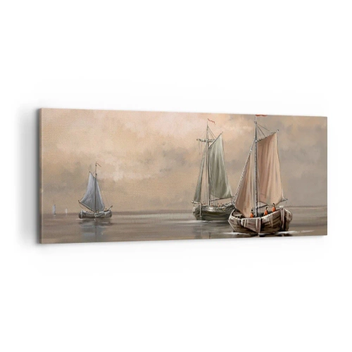 Impression sur toile - Image sur toile - Le retour des marins - 100x40 cm