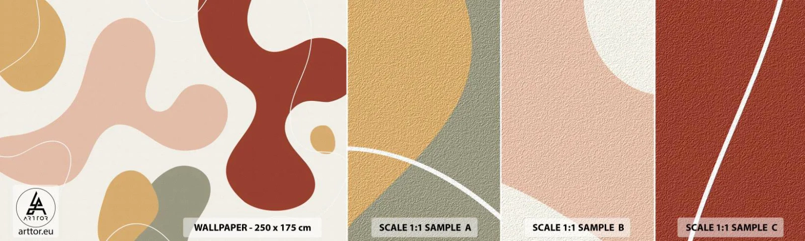 Échantillon de Papier Peint Autocollant Deluxe Sticker - Entrelac - Abstraction, Morceau, Imagination - 100x30 cm