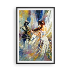 Affiche dans un cadre noir - Poster - Revivre avec émotion - 61x91 cm