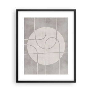 Affiche dans un cadre noir - Poster - Circulaire et tout droit - 40x50 cm