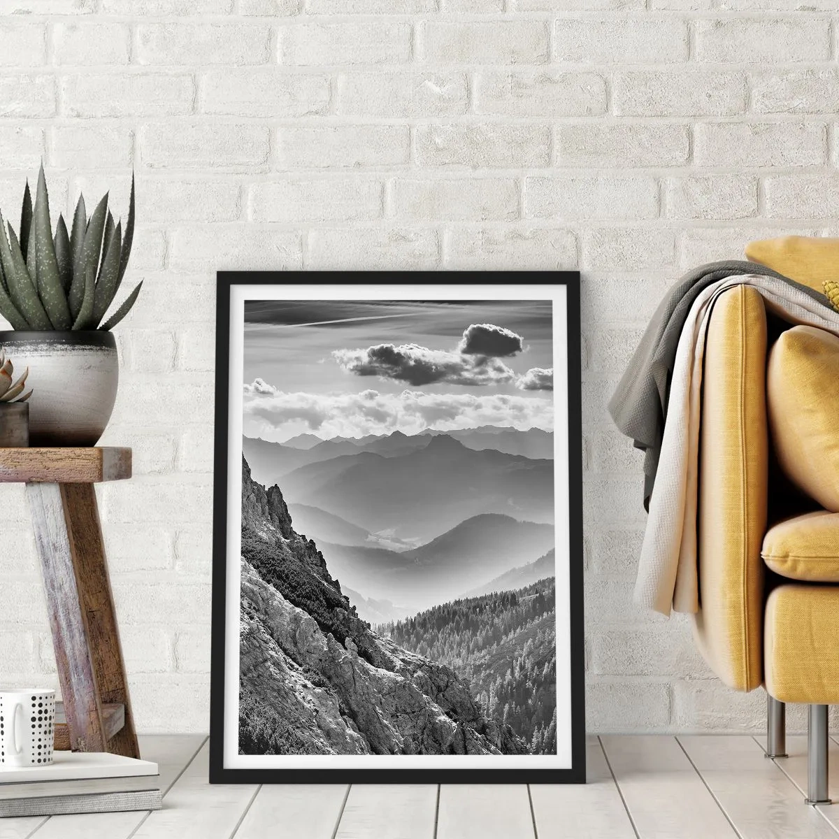 Affiche dans un cadre noir - Poster - Jusqu'à l'horizon - 61x91 cm