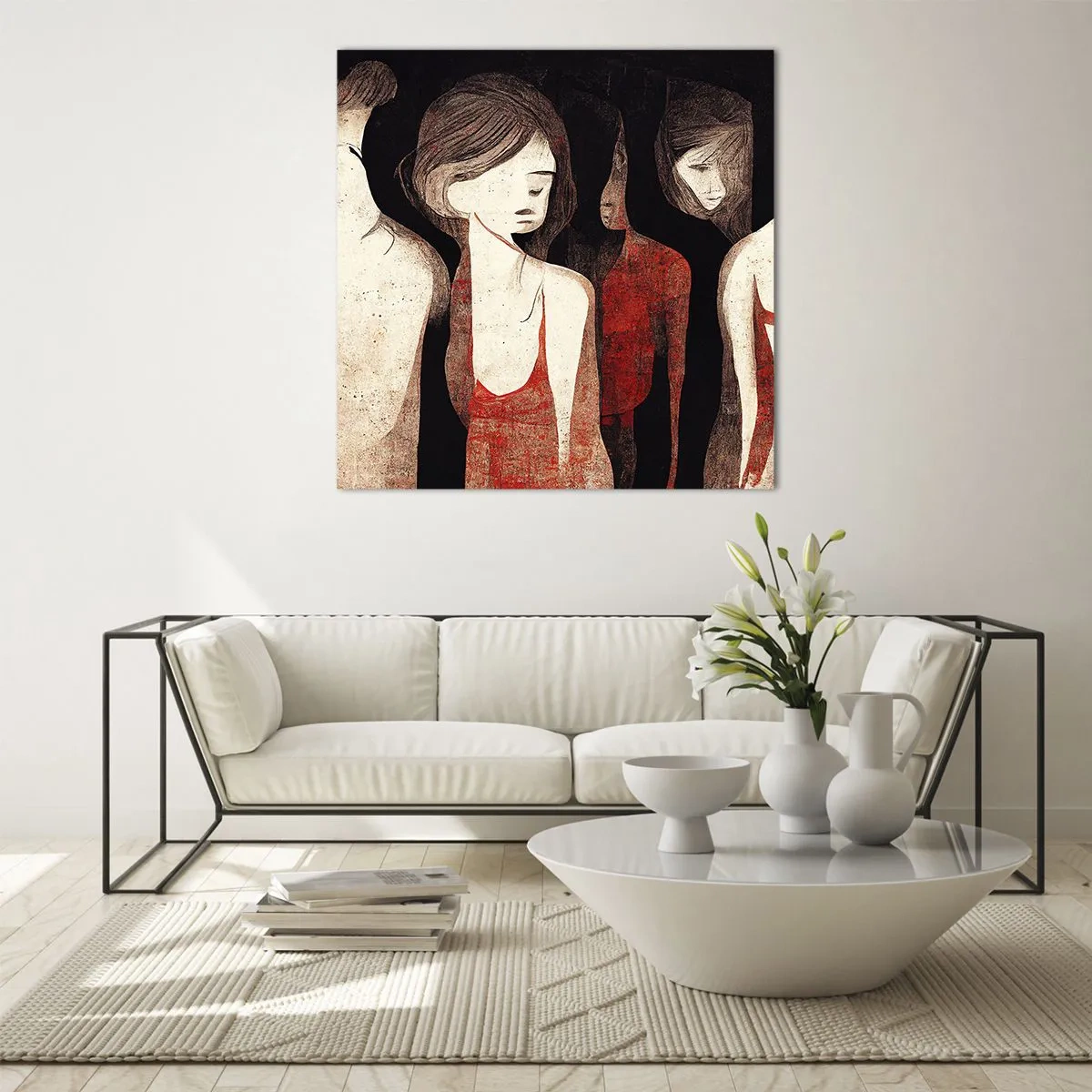 Impression sur verre - Image sur verre - Madones des ténèbres - 40x40 cm