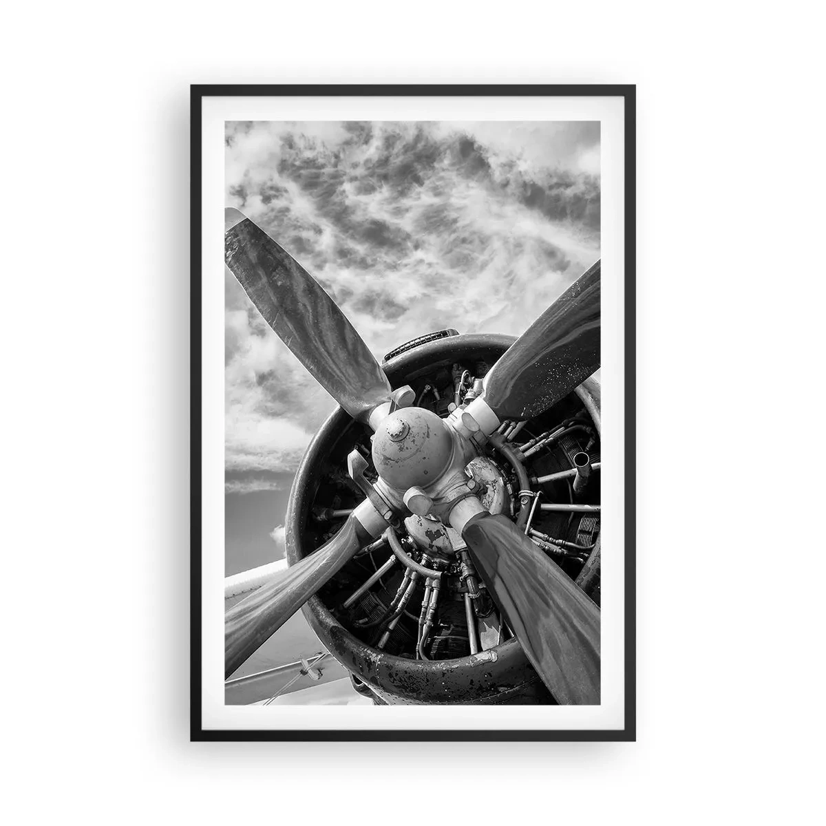 Affiche dans un cadre noir - Poster - Dompteur de ciel - 61x91 cm