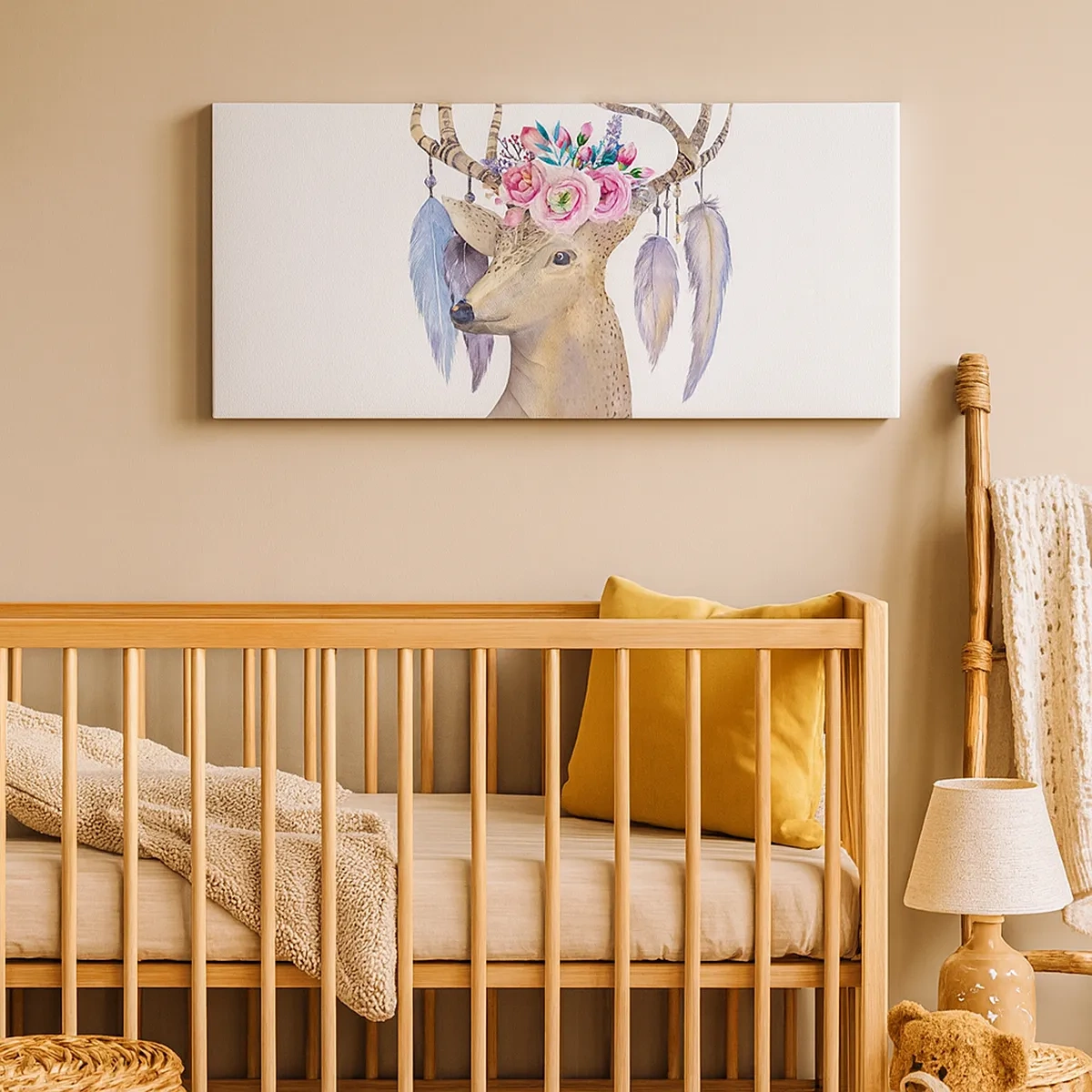 Impression sur toile - Image sur toile - Guide de l'âme - doux, innocent - 30x30 cm