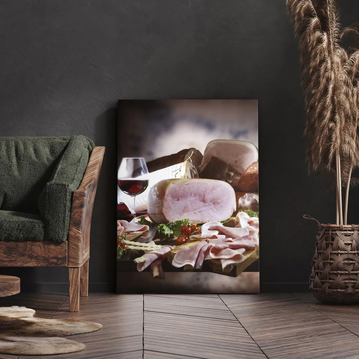 Impression sur toile - Image sur toile - Un rêve culinaire avec une carafe - 45x80 cm