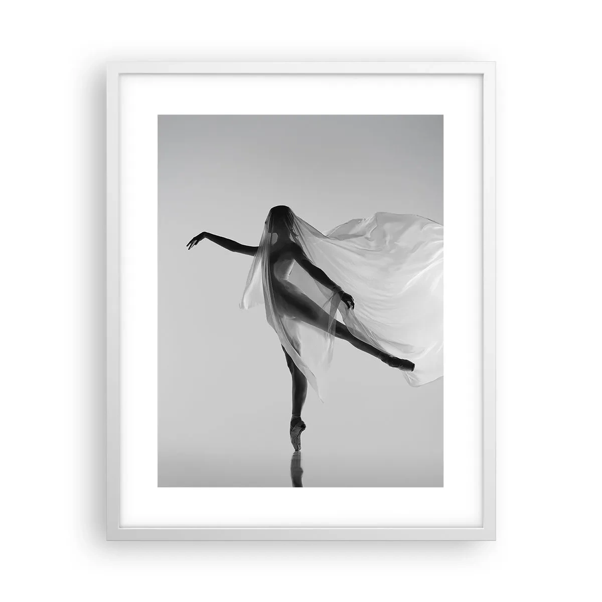 Affiche dans un cadre blanc - Poster - Légèreté et grâce - 40x50 cm