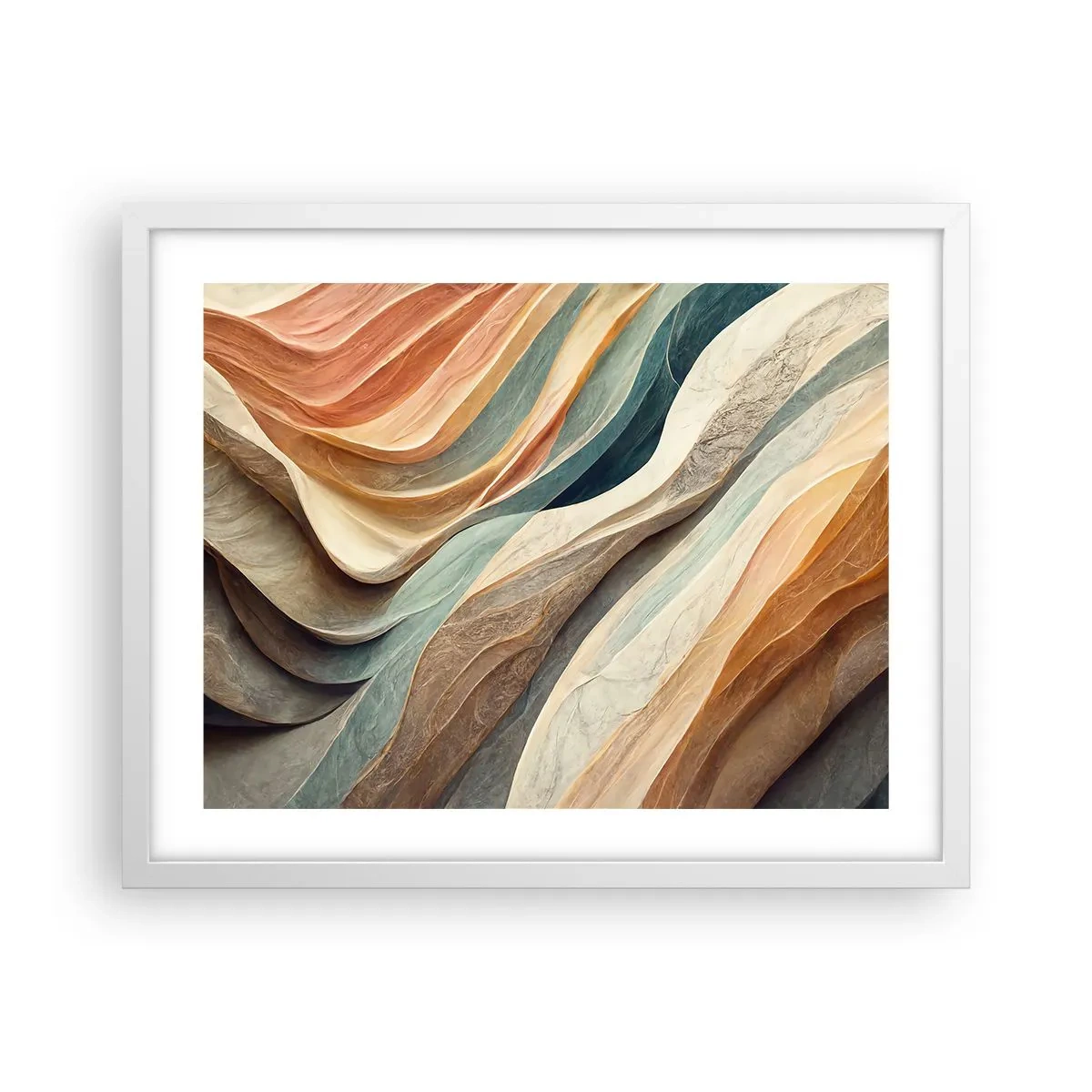 Affiche dans un cadre blanc - Poster - Le moment avant le changement - 50x40 cm