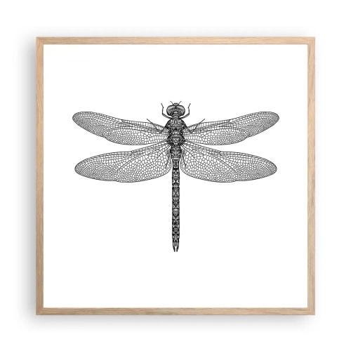 Affiche dans un chêne clair - Poster - Précision de la nature - 60x60 cm