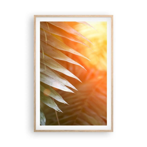 Affiche dans un chêne clair - Poster - Matinée dans la jungle - 61x91 cm