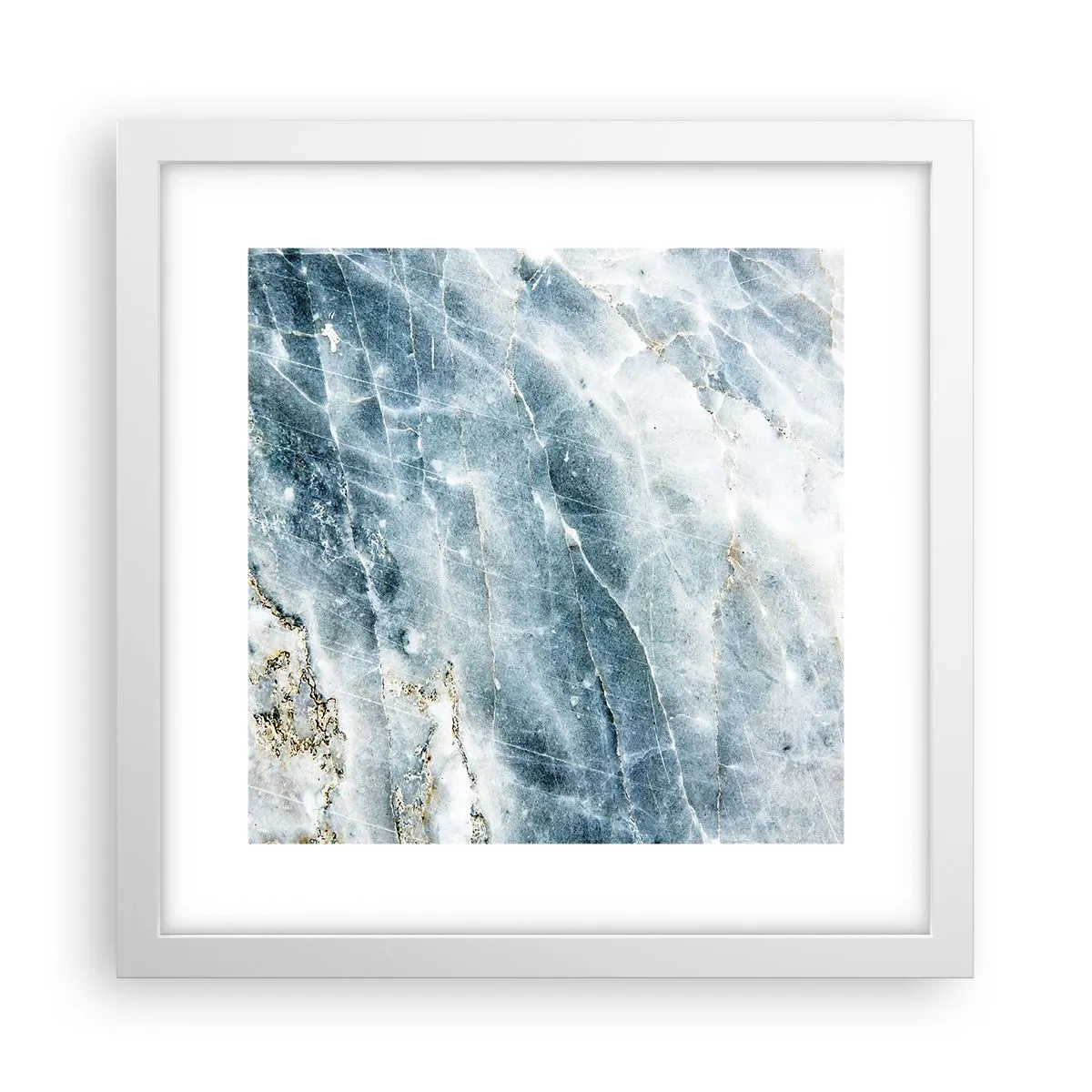 Affiche dans un cadre blanc - Poster - Monde de glace - 30x30 cm