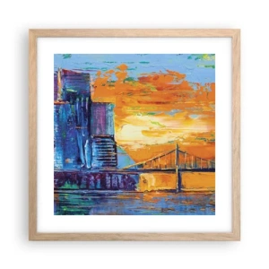 Affiche dans un chêne clair - Poster - Culture et nature - 40x40 cm