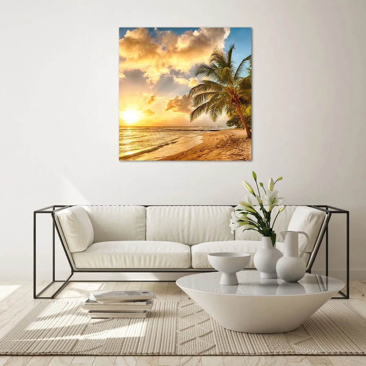 Impression sur verre - Image sur verre - Été éternel, toujours des vacances - 40x40 cm