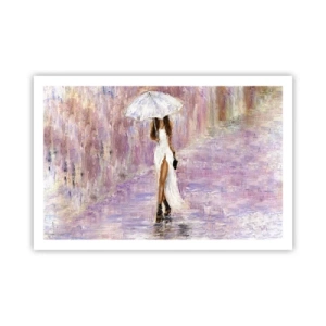 Affiche - Poster - Sous la pluie lilas - 91x61 cm