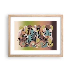 Affiche dans un chêne clair - Poster - De grandes fêtes arrivent - 40x30 cm