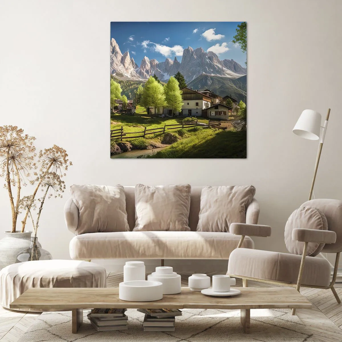 Impression sur toile - Image sur toile - Idylle alpine - 40x40 cm