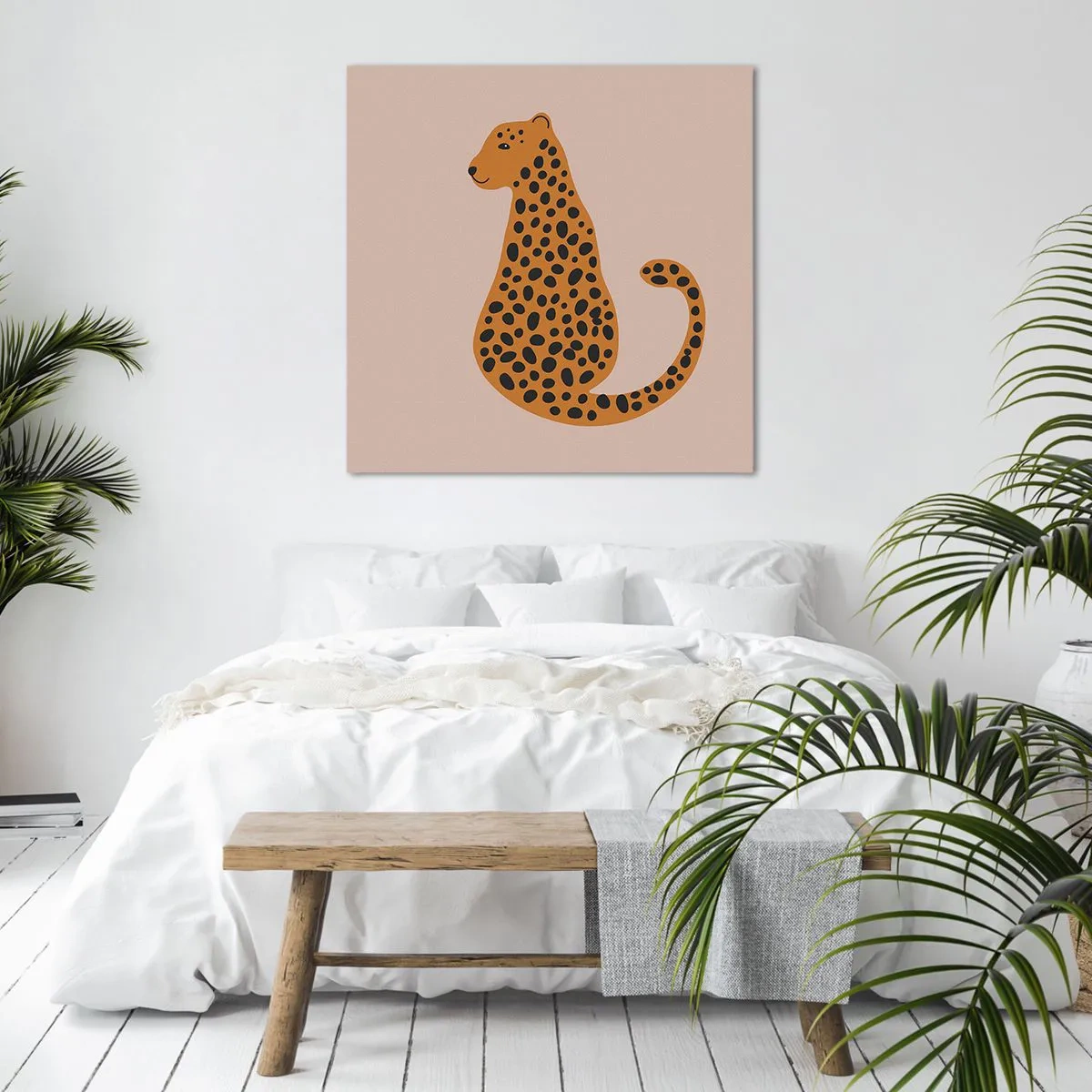 Impression sur toile - Image sur toile - La panthère est un motif à la mode - 30x30 cm