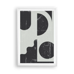 Affiche dans un cadre blanc - Poster - Composition dessus et dessous - 61x91 cm