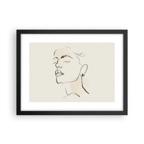 Affiche dans un cadre noir - Poster - Regard fier - 40x30 cm